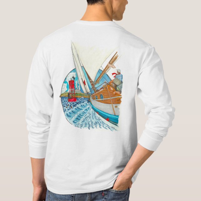 Vito Dumas yacht-T sailing in Port Townsend WA T-Shirt (Back)