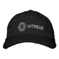 VITREUS Distressed Chino Twill Cap | BLACK