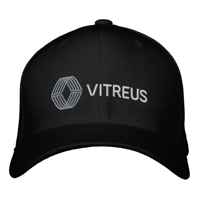 VITREUS Embroidered Flexfit Wool Cap | BLACK (Front)