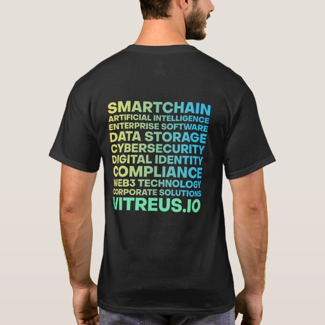 VITREUS Printed T-Shirt (Front & Back) | BLACK (Back)