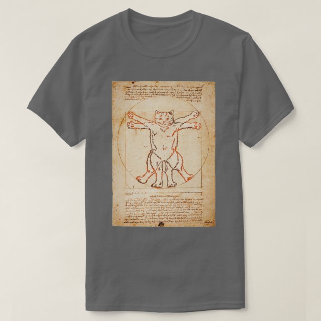 Vitruvian Cat T-Shirt (Design Front)