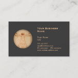 Vitruvian Man Business Card<br><div class="desc">Richly and elegantly design with Leonardo Da vinci's Vitruvian Man. Great card health medical professions specialising in anatomy.</div>