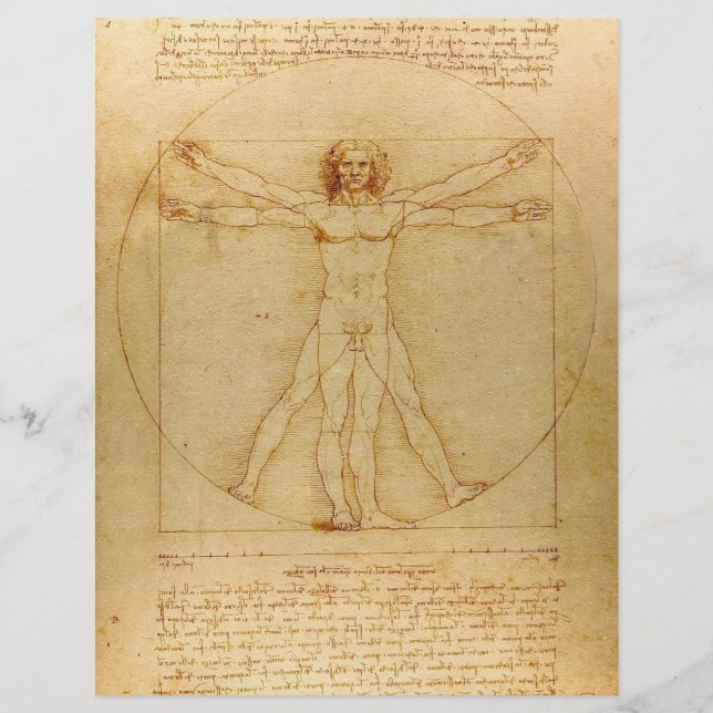 Vitruvian Man by Leonardo Da Vinci (Front)