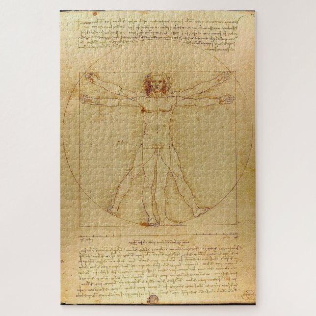 Vitruvian Man by Leonardo da Vinci (c. 1490)  Jigsaw Puzzle (Vertical)