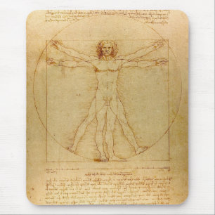 Vitruvian Man by Leonardo Da Vinci Mouse Pad
