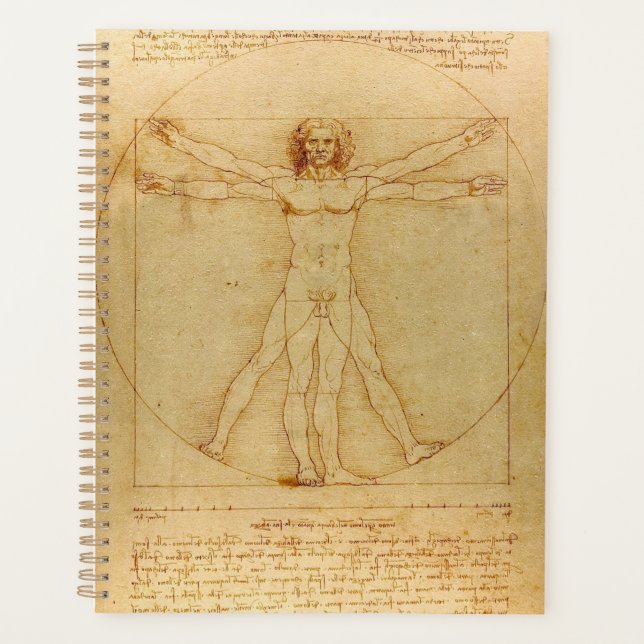 Vitruvian Man by Leonardo da Vinci Planner (Front)