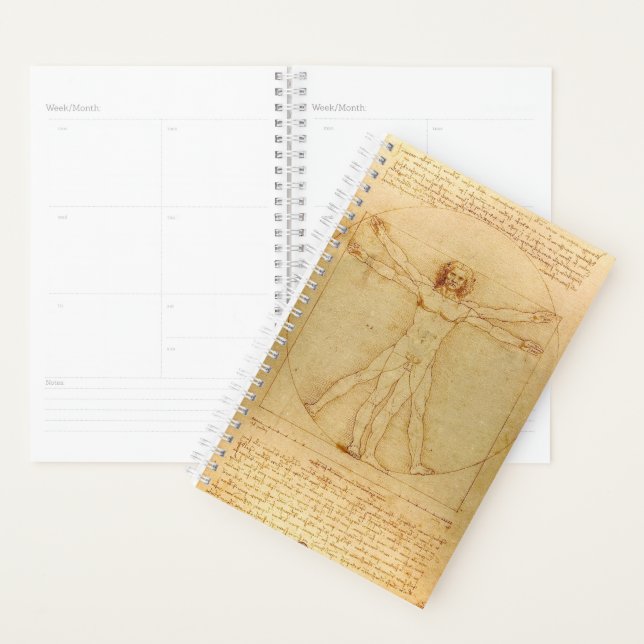 Vitruvian Man by Leonardo Da Vinci Planner (Display)