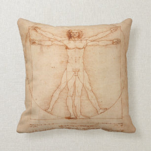 Vitruvian Man - da Vinci Cushion