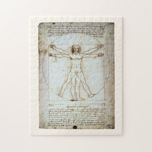 Vitruvian Man, Leonardo da Vinci, circa 1490. Jigs Jigsaw Puzzle