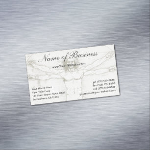 Vitruvian Man Magnetic Business Card