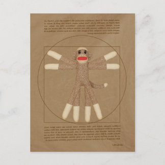 Vitruvian Monkey Postcard