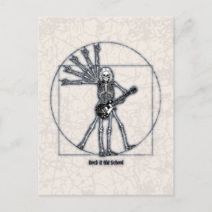 Vitruvian Skeleton Postcard