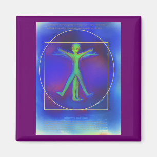 Vitruvian Space Alien magnet