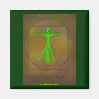 Vitruvian Space Alien v2 magnet
