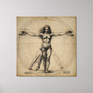 Vitruvian Woman Canvas Print