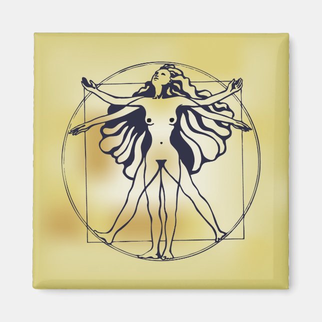 Vitruvian Woman Magnet (Front)