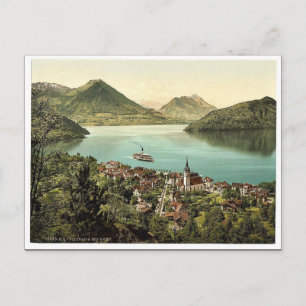 Vitznau and Rigibahn, Lake Lucerne, Switzerland cl Postcard