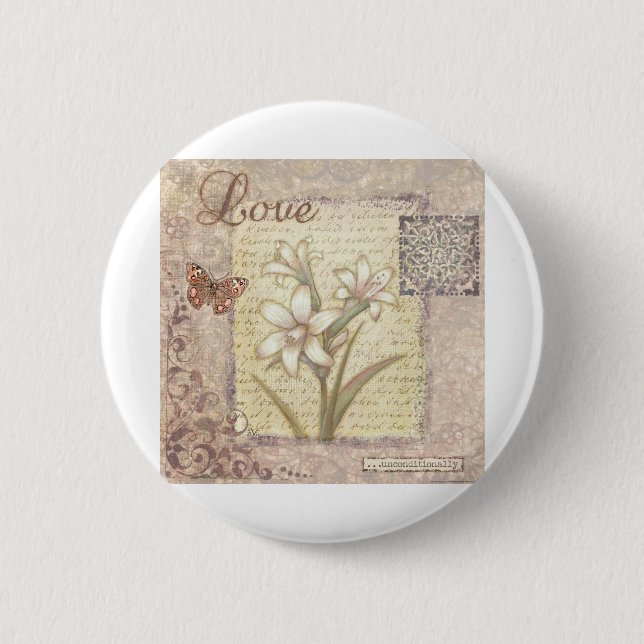 VIV20 Word 1 Love.tif 6 Cm Round Badge (Front)