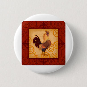 VIV53 Rooster 1.tif 6 Cm Round Badge