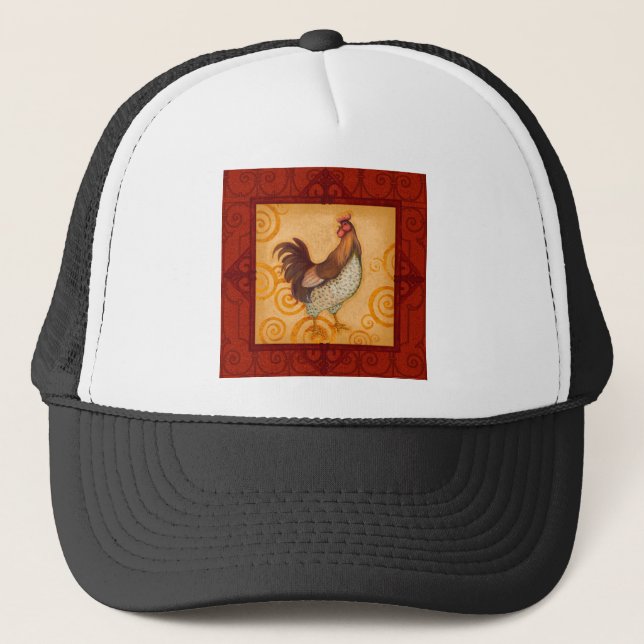 VIV56 Rooster 4.tif Trucker Hat (Front)
