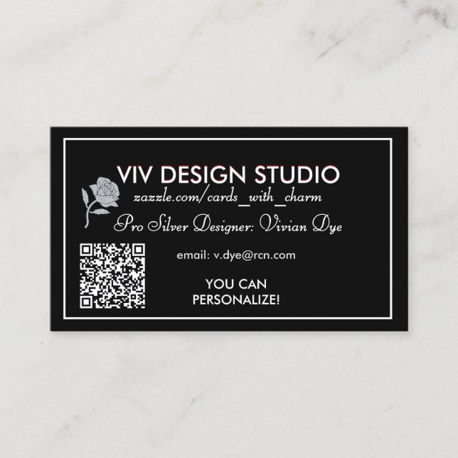 Viv Design Studio business cards December 2025 (Front)