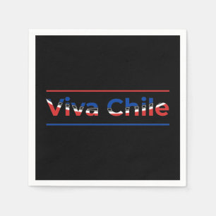 Viva Chile - Proud Chilean Flag Art Napkin