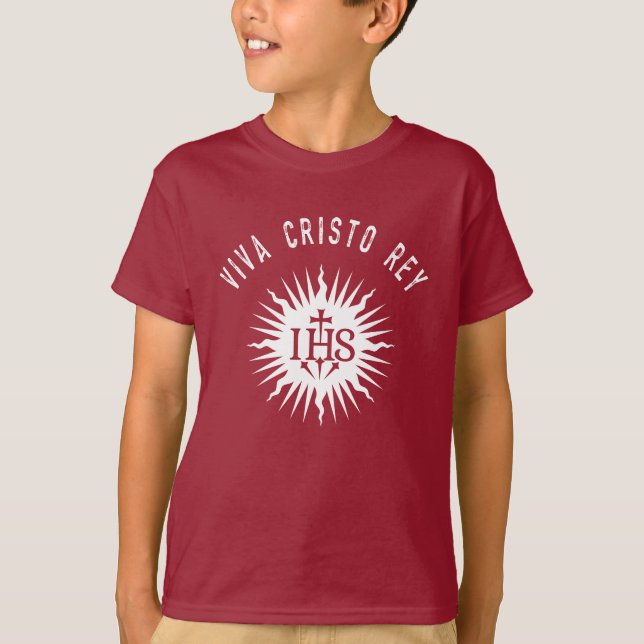Viva Cristo Rey Catholic Cristeros Gift T-Shirt (Front)