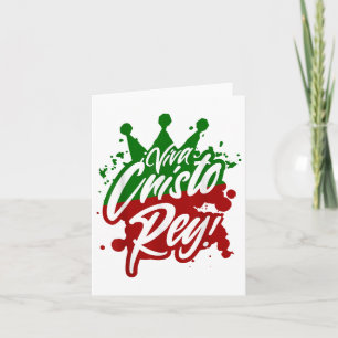 Viva Cristo Rey Cristeros War Mexican Catholic Spa Card