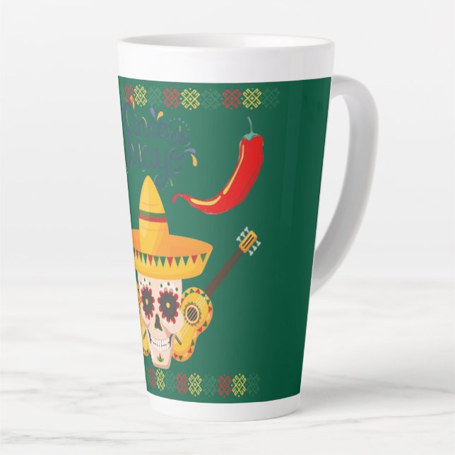 Viva Heritage Harmony forest green Latte Mug (Right Angle)
