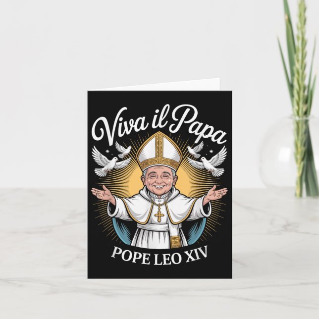 Viva Il Papa Pope Leo Xiv  Card (Front)