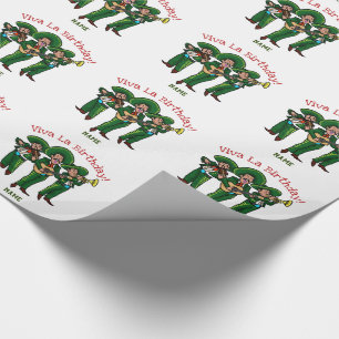 Viva La Birthday Mexican Mariachi Band Gift Wrap