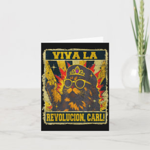 Viva La Revolucion Carl Funny Cat Lover Card