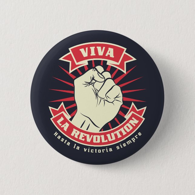 Viva La Revolution 6 Cm Round Badge (Front)