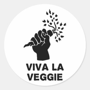 Viva La Veggie Classic Round Sticker
