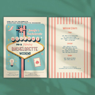 Viva Las Vegas Bachelorette Weekend  Invitation