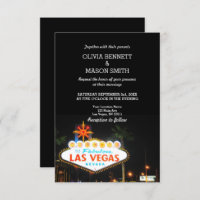 Viva Las Vegas Destination Wedding Invitation