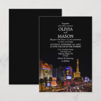 Viva Las Vegas Destination Wedding Invitation