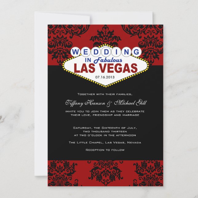 Viva Las Vegas Wedding Invitation (Front)