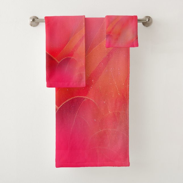 Viva Magenta 2023  Bath Towel Set (Insitu)