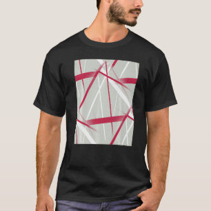 Viva Magenta And White Strips On Grey Sand Premium T-Shirt