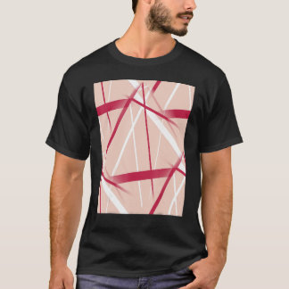 Viva Magenta And White Strips On Pale Dogwood T-Shirt