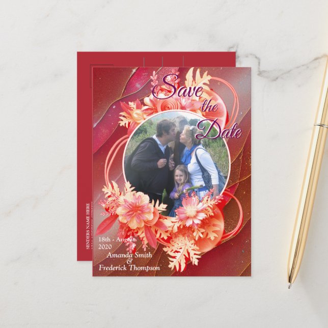 Viva Magenta Announcement Postcard (Front/Back In Situ)