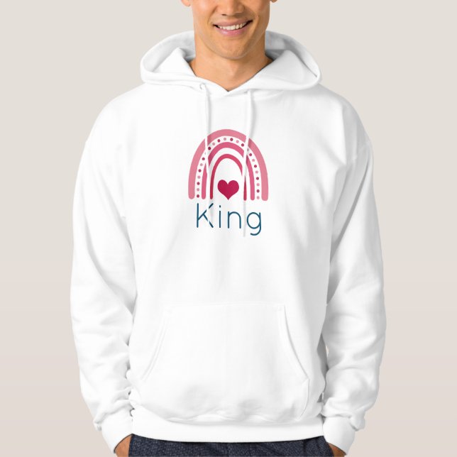 Viva Magenta Boho Rainbow Hoodie (Front)
