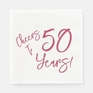 Viva Magenta Cheers to 50 Years Napkins