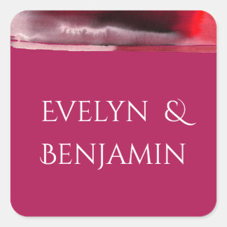  Viva Magenta Modern Square Sticker