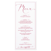 Viva magenta script elegant script menu