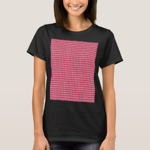 Viva Magenta Small Houndstooth Pattern T-Shirt