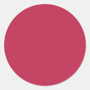 Viva Magenta Solid Colour Classic Round Sticker