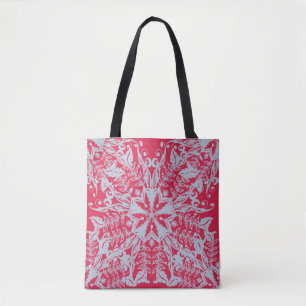 Viva Magenta Tote Bag with Silver Decor