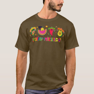 Viva Meico Fiesta Party Cactus Chilli Avocado Meic T-Shirt